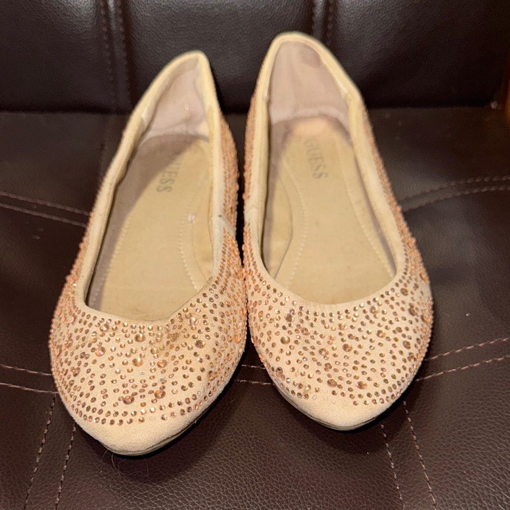 Guess Tan Laser-Cut Flats